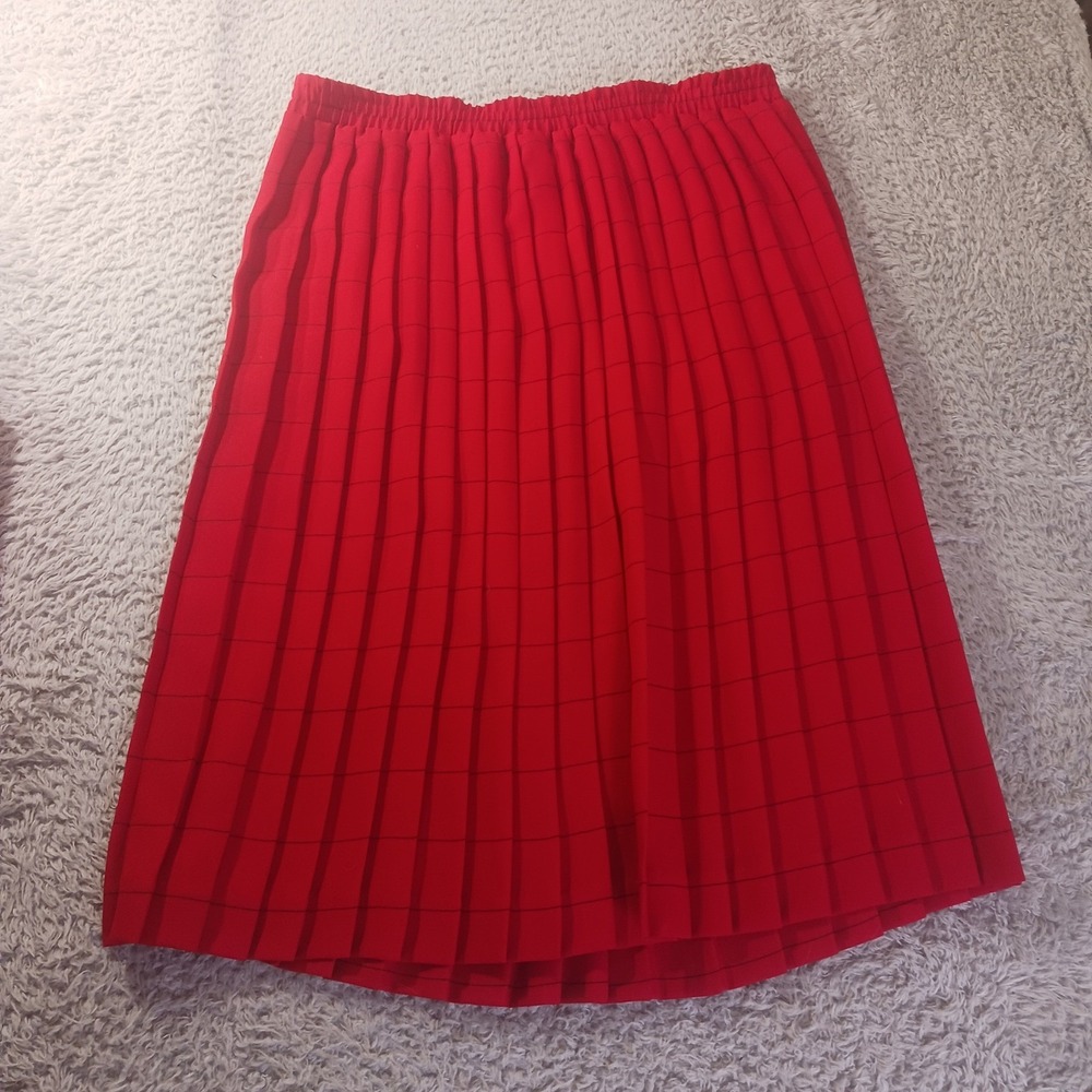 Andrea Gayle Petites VTG Striped Skirt Set Size 10 Faux Blazer Top Statement 90s - Picture 8 of 10